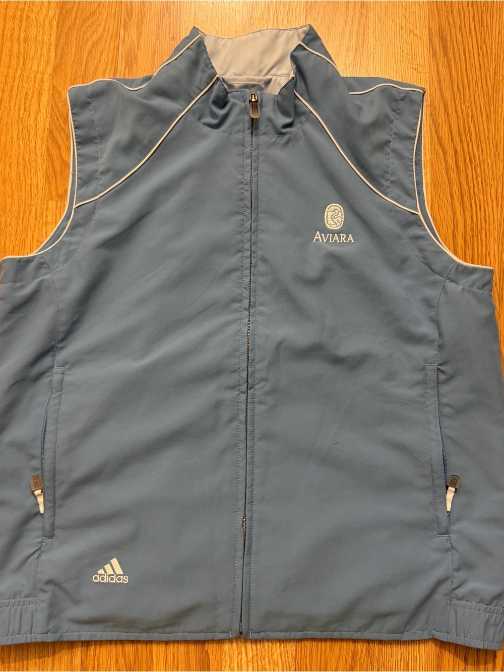 Adidas Women’s Blue Zip Front Golf Tennis Vest Aviara Size Small